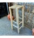 High Artisan Stool for Bar / American Kitchen - Lemon Wood and Esparto - Beldiun Model