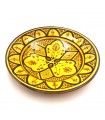 Prato ou Mesa Decorativa Amarela - Cerâmica Asfi Andalusí - Artesanato Marroquino - Modelo Lainun