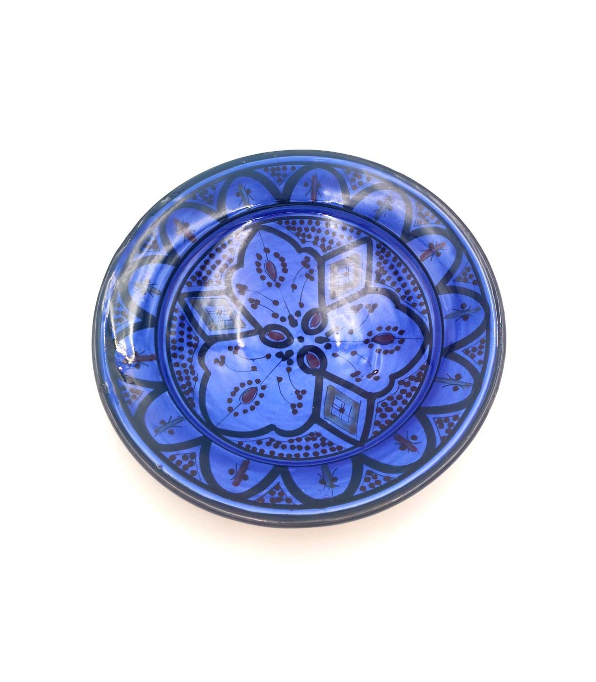 Blue Decorative or Table Plate - Andalusian Ceramic Asfi
