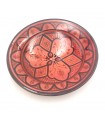 Assiette ou Table Décorative Rouge - Céramique Asfi Andalusí - Artisanat Marocain - Modèle Lainun
