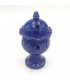 Enameled Ceramic Censer or Candle Holder - Moroccan Crafts - Qubbatun Model