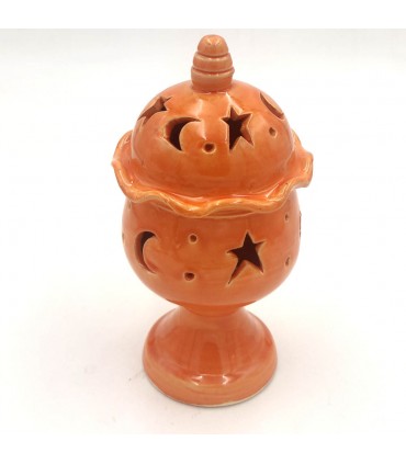 Encensoir en Céramique Émaillée - Artisanat Marocain - Modèle Qubbatun
