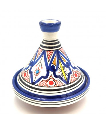 Présentation Céramique Peinte Tajin - Artisanat Marocain Asfi - Modèle Atlas Kabir