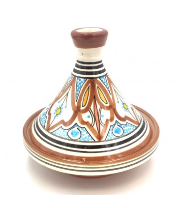 Tajin Painted Ceramic Presentation - Asfi Moroccan Crafts - Atlas Kabir Model