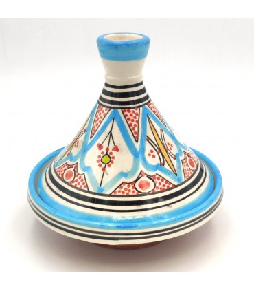 Tajin Painted Ceramic Presentation - Asfi Moroccan Crafts - Atlas Kabir Model
