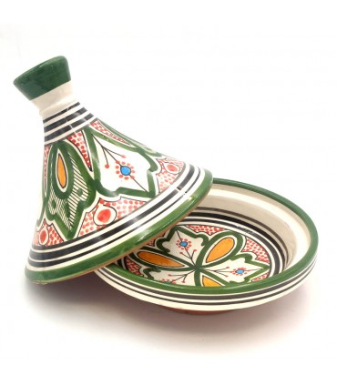 Tajine Presentation Ceramic Painted - Moroccan Crafts Asfi - Model Chauen Kabir