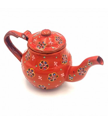 Mauritanian Hand Painted Teapot - Tuareg Crafts - SAHARA Model