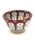 Bol en Céramique Fait Main - Couleur Grenat - Artisanat Marocain - Design Arches Andalouses - Modèle Aqwas