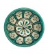 Bol en Céramique Fait Main - Couleur Bleu Corail - Artisanat Marocain - Design Arches Andalouses - Modèle Aqwas