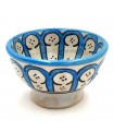 Bol en Céramique Fait Main - Couleur Turquoise - Artisanat Marocain - Design Arches Andalouses - Modèle Aqwas