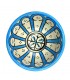 Bol en Céramique Fait Main - Couleur Turquoise - Artisanat Marocain - Design Arches Andalouses - Modèle Aqwas
