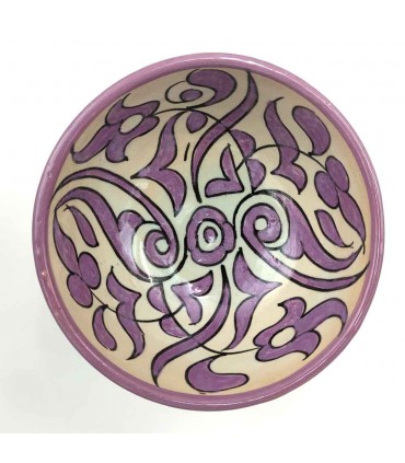 Ciotola / ciotola / ciotola in ceramica fatta a mano - colore viola - artigianato marocchino - design floreale andaluso - modell