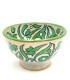 Handcrafted Ceramic Bowl - Coral Green Color - Moroccan Handicraft - Andalusian Floral Design - Tasaluq Model