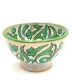 Cuenco/bol/Bowl  Cerámica Artesanal - Color Verde Coral - Artesanía Marroquí - Diseño Floral Andalusí - Modelo Tasaluq