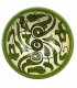 Handcrafted Ceramic Bowl - Olive Green Color - Moroccan Handicraft - Andalusian Floral Design - Tasaluq Model