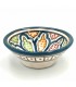 Asfi Ceramic bowl bowl - Coral Blue Color - Moroccan Handicraft - Basata Model