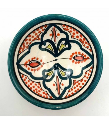 Ciotola in ceramica di Asfi - Colore Blu Corallo - Artigianato Marocchino - Modello Basata