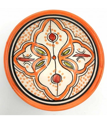 Bol bol en céramique par Asfi - Couleur Orange - Artisanat Marocain - Modèle Basata