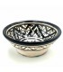Asfi Ceramic bowl bowl - Black and White Color - Moroccan Handicraft - Basata Model