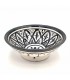 Cuenco bowl bol Cerámica de Asfi - Color Negro Y Blanco - Artesanía Marroquí - Modelo Basata