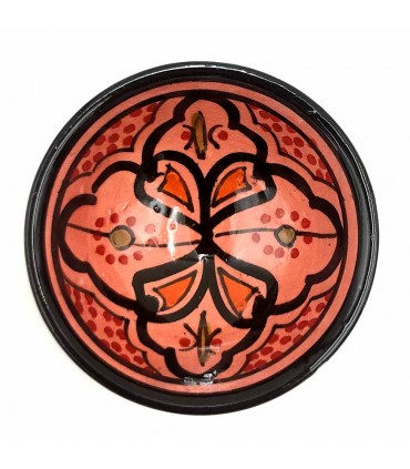 Bol bol en céramique par Asfi - Couleur Rouge - Artisanat Marocain - Modèle Lainun