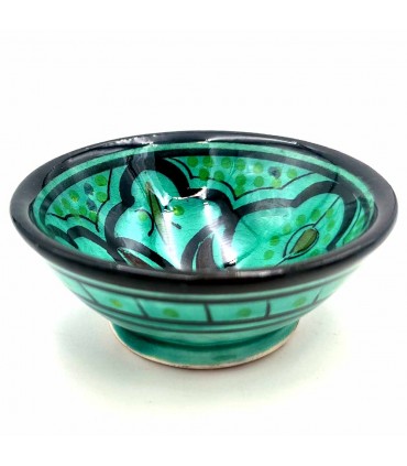 Ciotola in ceramica di Asfi - Colore Verde - Artigianato Marocchino - Modello Lainun