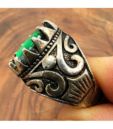 Stainless Steel Alloy Knight Ring - Medieval Gothic Style - Wahid Akhdar Model