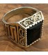 Stainless Steel Alloy Knight Ring - Medieval Gothic Style - Iznain Aswad Model