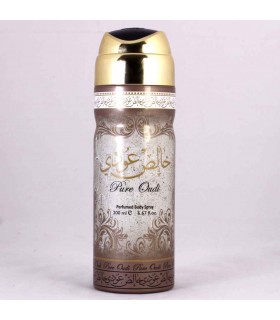 Spray Corporal Desodorante Perfumado Unissex Arab Oud - Aroma Oriental - Lattafa - 200Ml