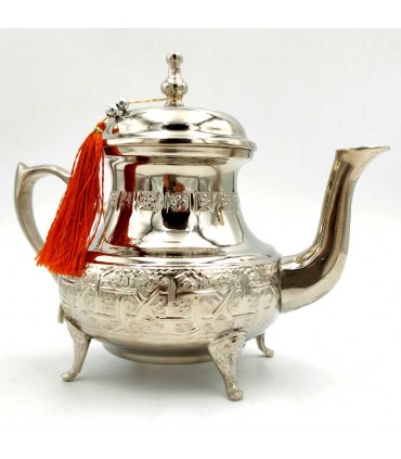 Théière Arabe Marocaine - Alpaga Sculpté - Thé Mauresque - Modèle Mukarrash 1000Ml