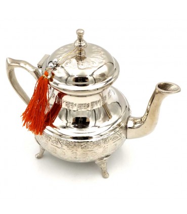 Théière Arabe Marocaine - Alpaga Sculpté - Thé Mauresque - Modèle Mukarrash 1000Ml