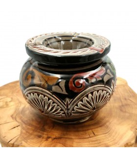 Posacenere d'acqua anti-odore in ceramica di Asfi - Artigianato marocchino - Modello Nahtun