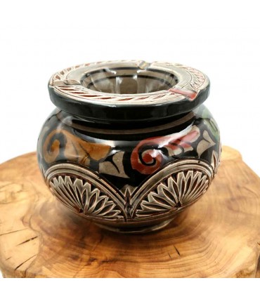 Cendrier à Eau Anti-odeur en Céramique Asfi - Artisanat Marocain - Modèle Nahtun