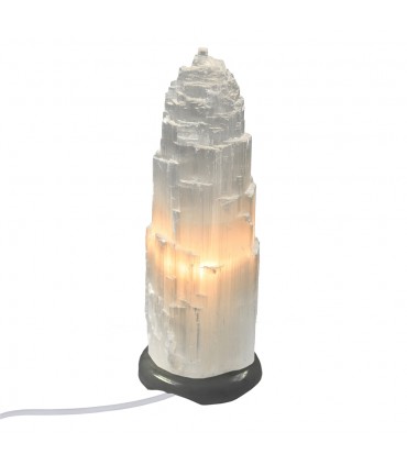 Lampada bianco Selenite - naturale - varie dimensioni