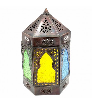 Applique Interno Parete Vetro e Metallo - Decorazione Araba Andalusa - Modello Bab Alkauzar