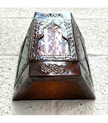 Applique Interno Parete Vetro e Metallo - Decorazione Araba Andalusa - Modello Bab Alkauzar