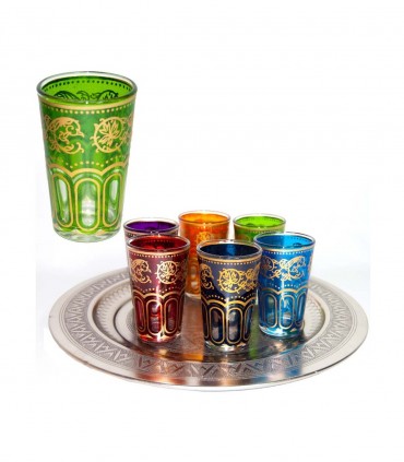 Set of 6 Arab Vases - Hand of Fatima - Multicolor - Model 2 Public