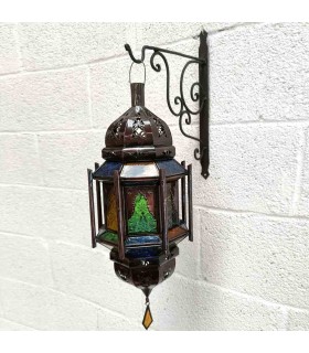 Lampada interna a soffitto Andalusia - Vetro e metallo - Artigianato marocchino - Modello Bab Alkauzar