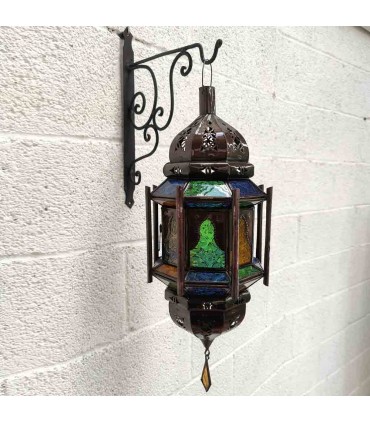 Interior Andalusian Ceiling Lamp - Glass and metal - Moroccan Crafts - Bab Alkauzar Model