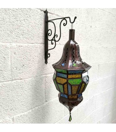 Lampe Trapeze arabe - Verre Couleurs - 2 tailles