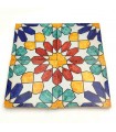 Andalusische Fliese - Nazari-Mosaik - Mehrfarbig - Maurischer Stern - 15 x 15 cm - Handarbeit - Modell 88