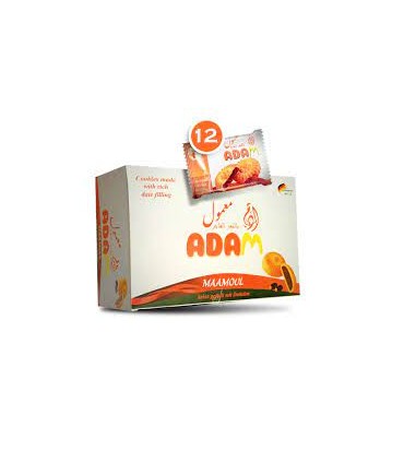 12 x Galletas Rellenas de Dátil - Maamul - Merienda Sana - Bolsita Individual - Marca Adam - 420gr