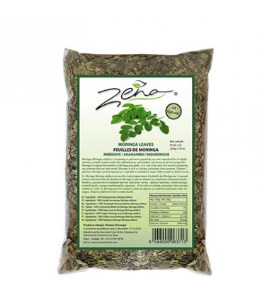 Feuilles de Moringa déshydratées - Super aliment - Moringa Oleifera - Zena - 100gr