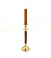 Portacandele in legno - bronzo