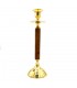 Candle Holder Wood and Bronze - Vintage Candlestick - Alibaba Model