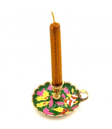 Kerze ring Bronze - Kerzenhalter Blumenmuster - 12 cm-Qualität