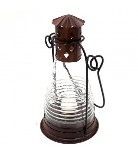 Farol Vela Botella - Forja y cristal