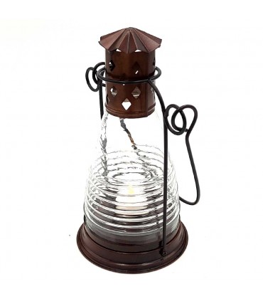 Garrafa vela lanterna - forjamento e vidro