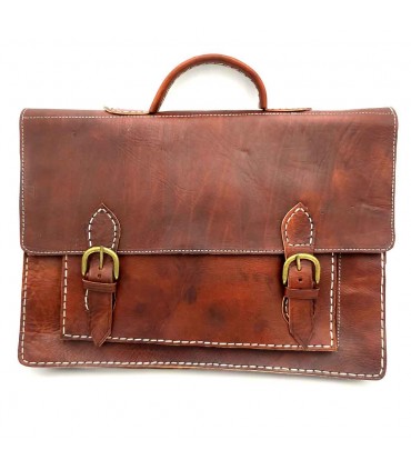 Leather Briefcase - Moroccan Crafts - Leather Goods - Yadid Model