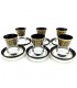 Set Game 6 Turkish Tea Glasses with Saucers - Turkish Crafts - Arabic Decoration - Alhambra Model